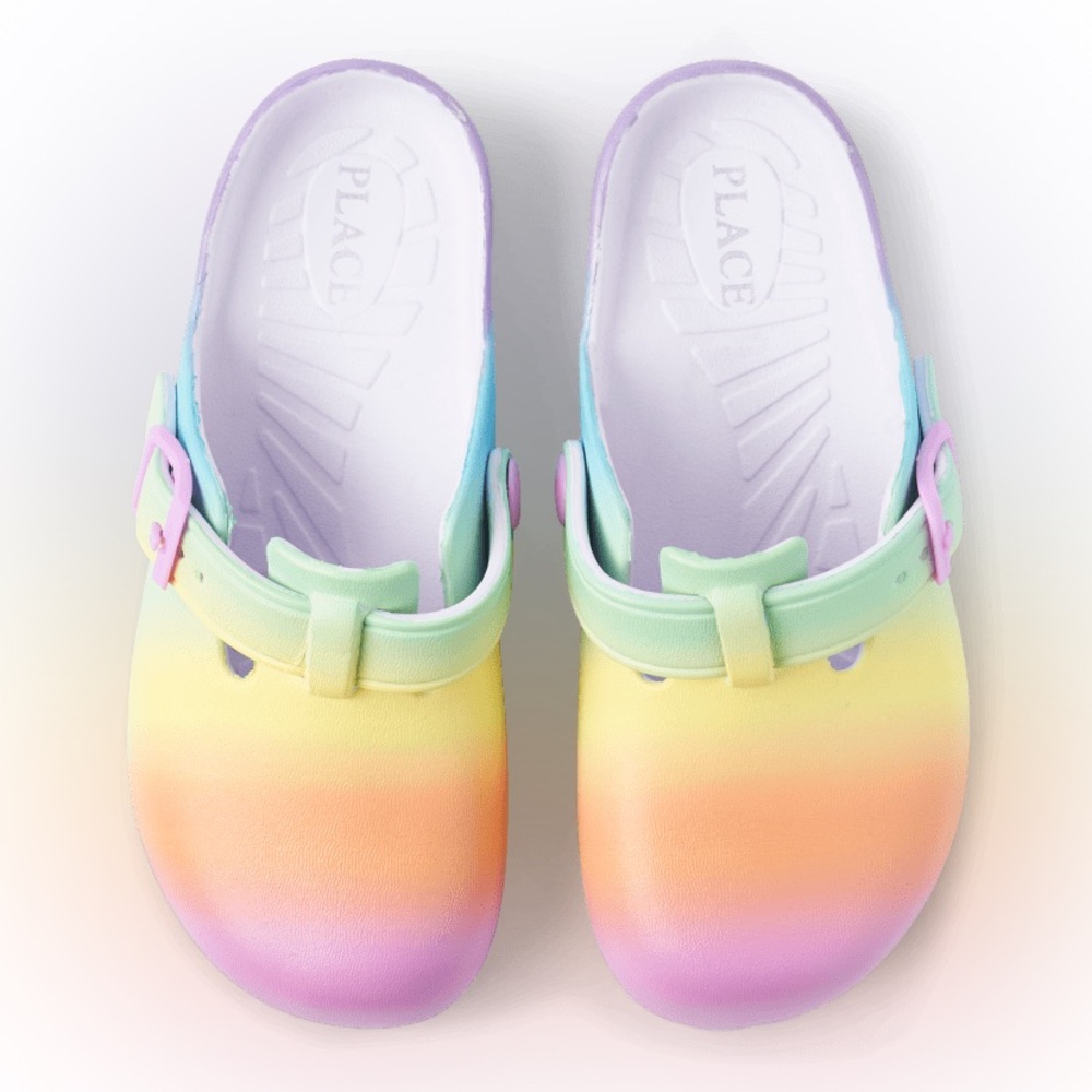 The Children’s Place Rainbow Ombre Clogs